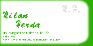 milan herda business card